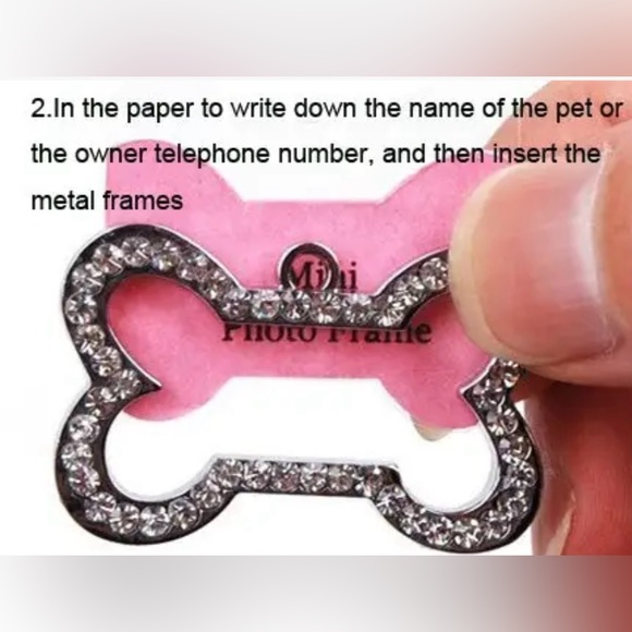 $2 APPLE SMALL ANIMAL COLLAR PHOTO FRAME. NEW. $2 WITH ANY $10 ORDER OR MORE - Picture 3 of 6